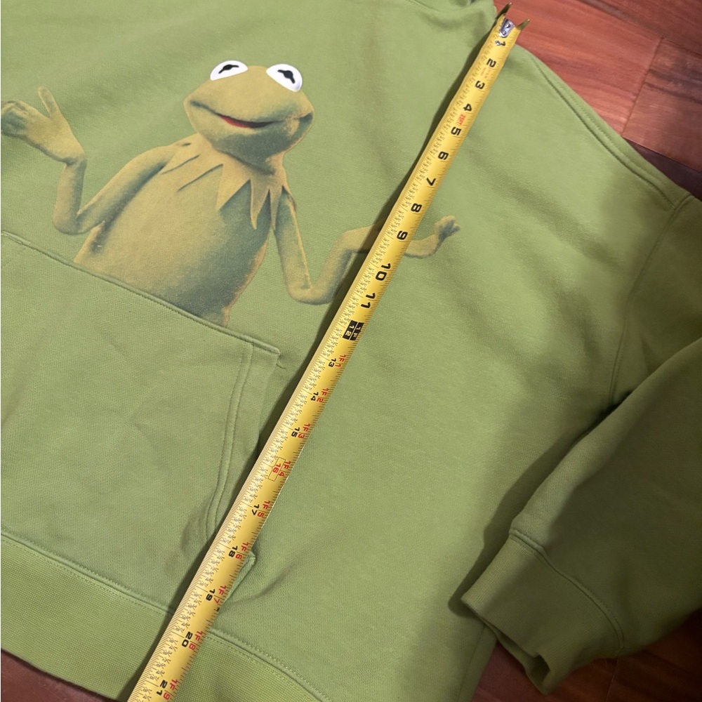 Disney Kermit the‎ Frog Hoodie Green Muppets Graphic Sweatshirt Size S - Picture 4 of 6